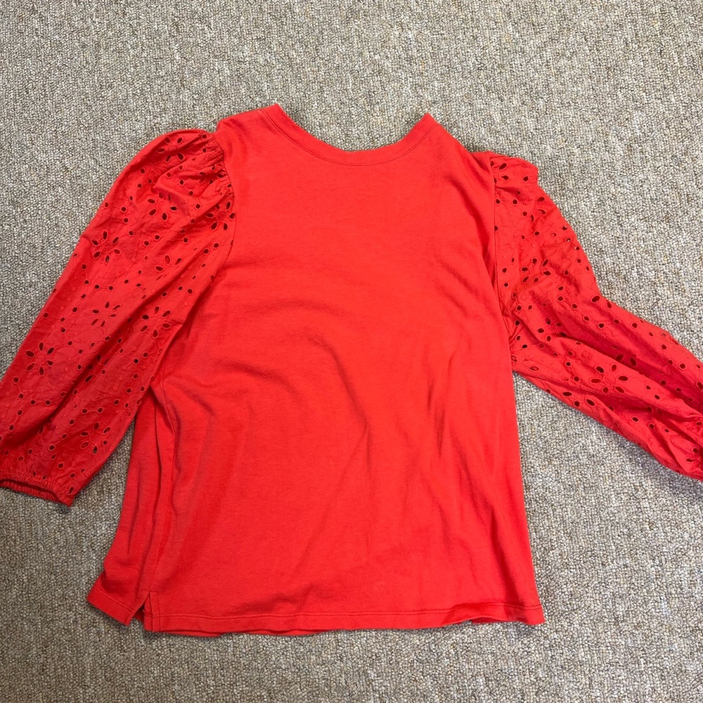 3/$15 3/4 length eyelet top